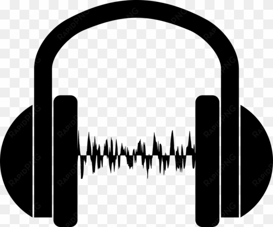 wave, waveform, aural, audio, sonic, ear, hearing - headphone vector
