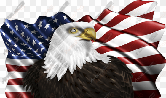 Waving American Flag Eagle - American Flag And Eagle Decal transparent png image