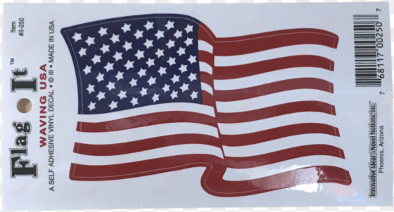 Waving American Flag Sticker - American Waving Flag Vinyl Decal transparent png image
