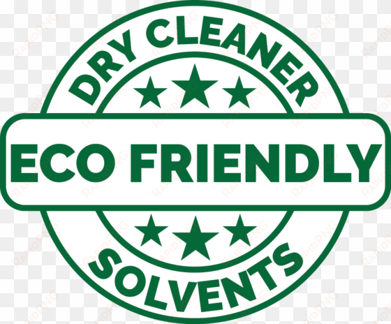 we are proud of our green, eco-friendly practices at - dry cleaners sign