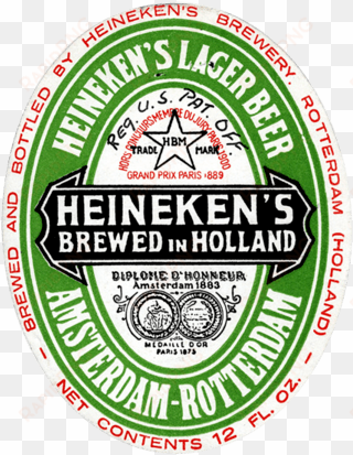 we believe in our beer, so we put our name on it - heineken label