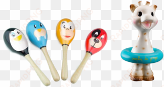 we have carefully selected our toys for your little - vilac 21 cm animals maracas in a display (12-piece)