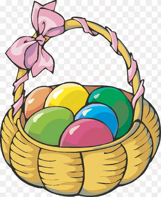 web design clip art - basket of easter eggs
