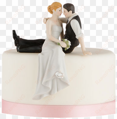 wedding cake topper png - look of love bride and groom figurine cake topper