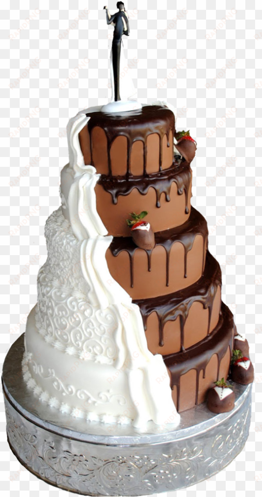 wedding cakes - half and half wedding cake