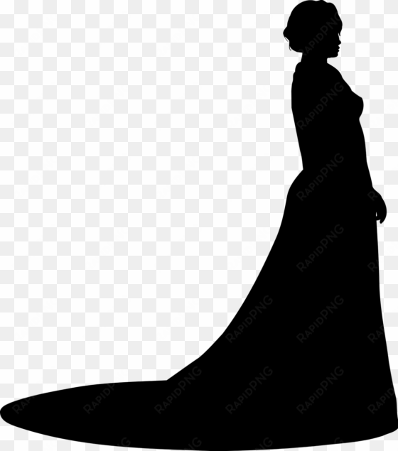 wedding dress evening gown ball gown silhouette - women in dress silhouette