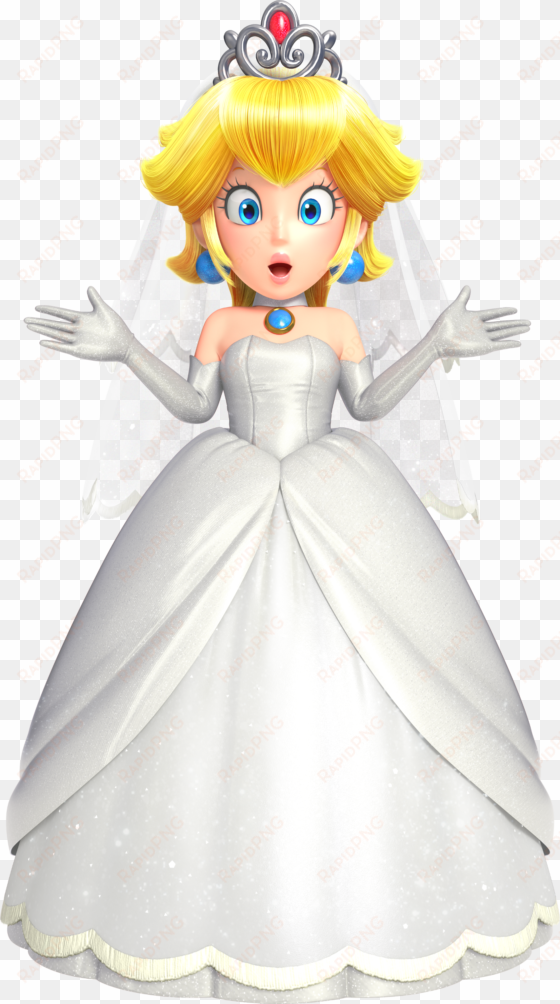 wedding peach - amiibo super mario odyssey peach wedding outfit