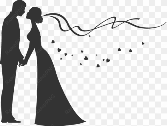 wedding png svg library download - bride and groom silhouette