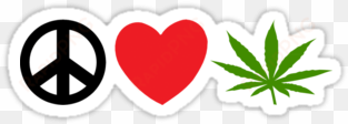 weed clipart peace - weed sticker