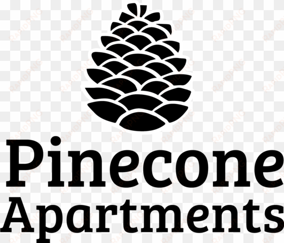 welcome to pinecone apartments - pine cone black and white