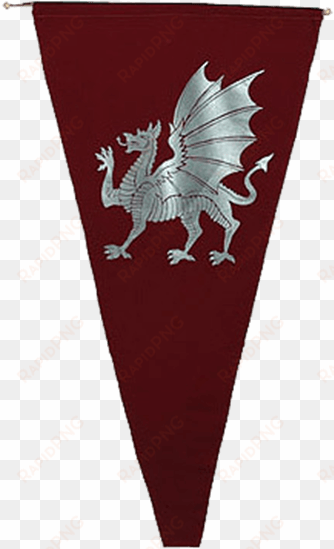 Welsh Pendragon Pennant - Transparent Medieval Banner transparent png image