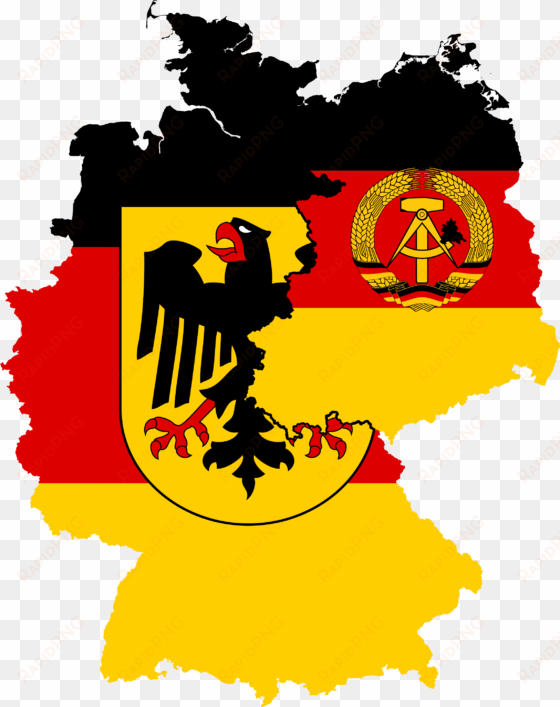 west germany & east germany flag map - west germany and east germany flag