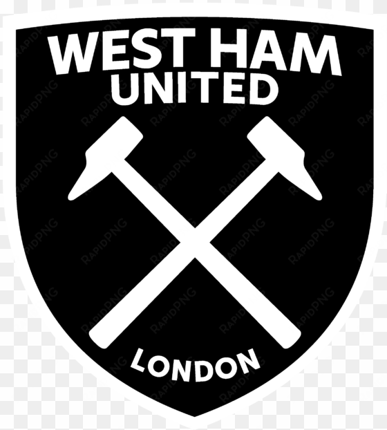 west ham united fc logo black and white - logo west ham united