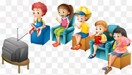 what kind of viewer are you casual, obsessive, normal - kids watching tv clipart