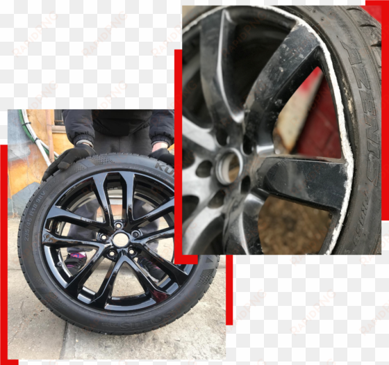wheel repair before and after - wheel
