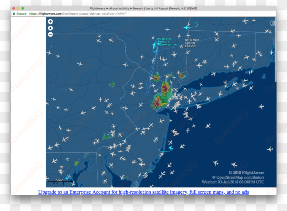 when a thunderstorm appears right on top of an airport - map