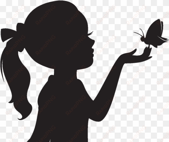 where the wild things are silhouette png vector free - silhouette of girl with butterflies