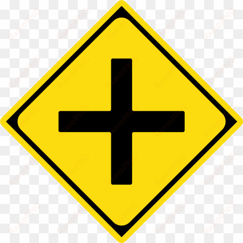 which transformation would carry this shape onto itself - traffic sign cross road