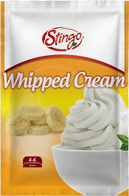 whipped cream banana - chantilly cream