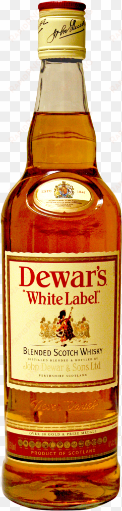 whiskey bottle png transparent image - dewar's scotch white label liter