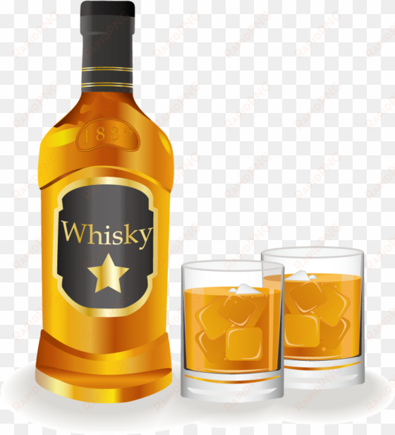 whisky wine distilled beverage bourbon whiskey bottle - botella de whisky png