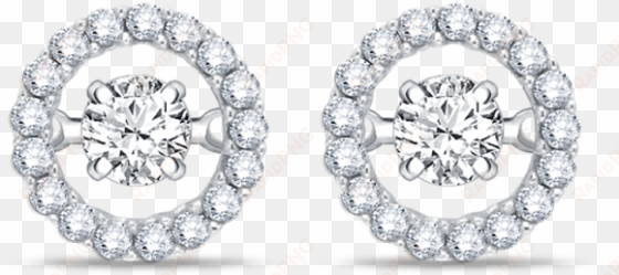 white 14 karat dancing diamond diamond earrings with - 3/5 carat t.w. dancing diamond 14kt white gold pendant