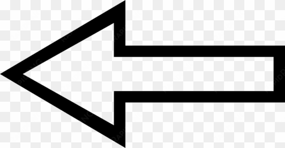 white arrow black outline png