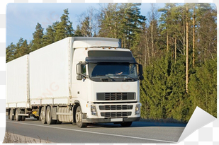 white blank tractor trailer truck of "business vehicles" - truck