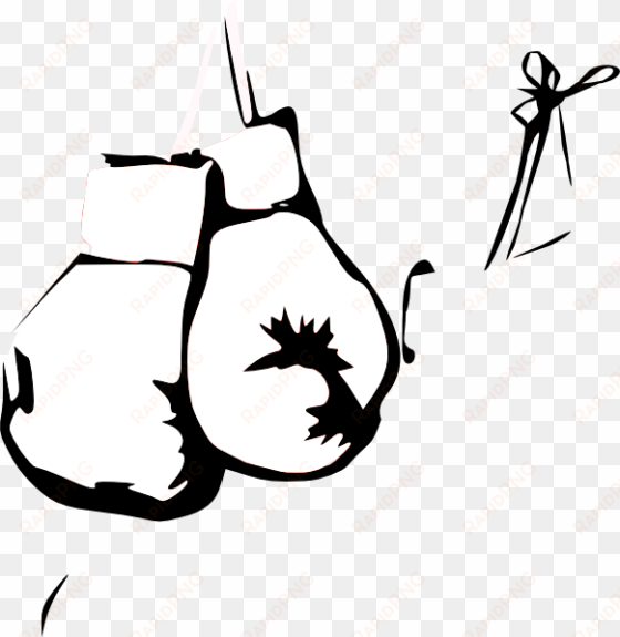 white boxing gloves clip art at clker - boxing gloves black and white