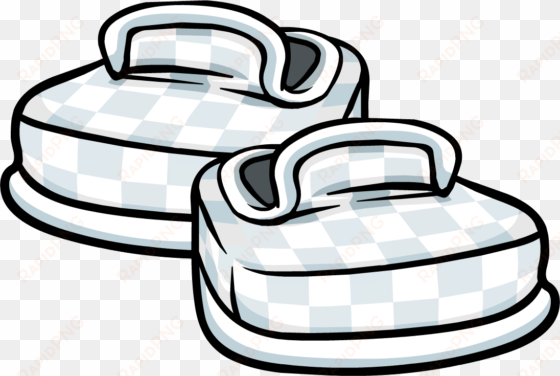 white checkered shoes icon