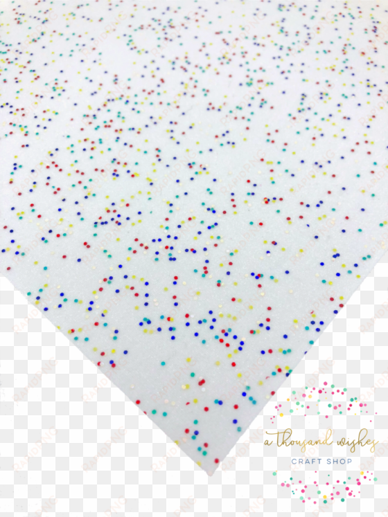 white confetti- fine glitter canvas - glitter