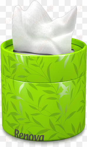 white facial tissues green box - lenços renova laranjas
