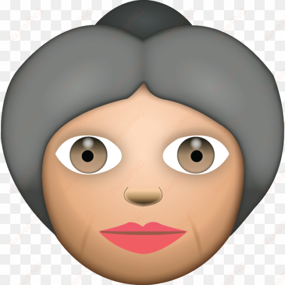 white grandma emoji - emoji grandma and grandpa