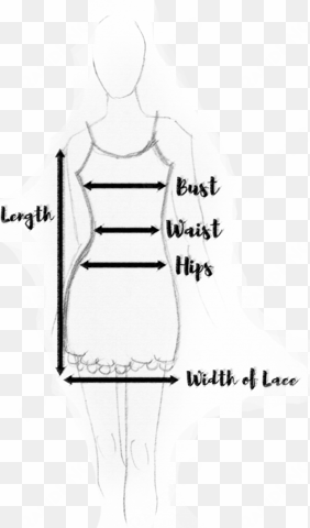 white lace dress extender - sketch
