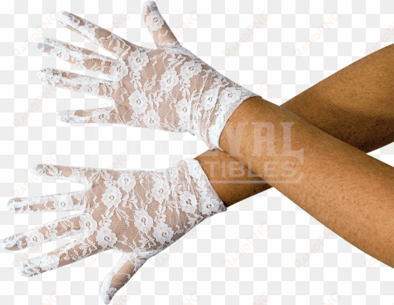 white lace gloves - forum novelties adult white lace gloves 78816