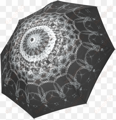 white mandala umbrella foldable umbrella - weiße mandala rundes keramik ornament