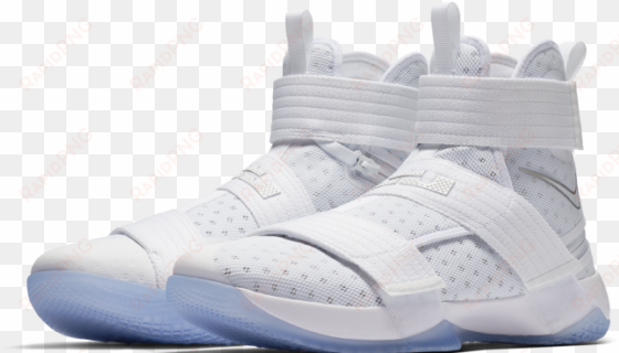 white nike sneakers - lebron zoom soldier 10 flyease