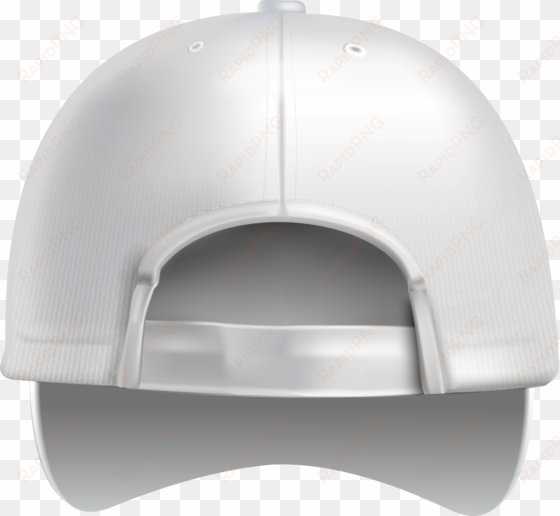 white plain baseball cap back png clipart