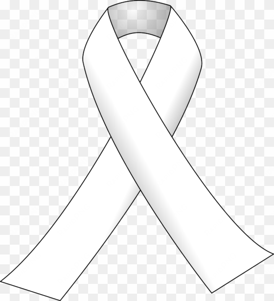 white ribbon 3 clip art at clker - aids ribbon whit png