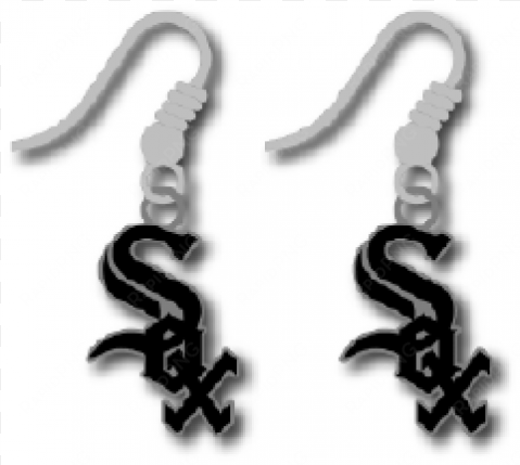 white sox logo dangle earrings - chicago white sox