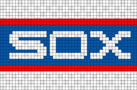 white sox logo pixel art