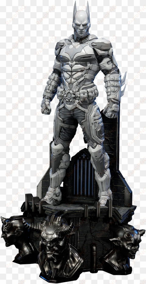 White Version Statue Prime 1 Studio - Batman Arkham Knight Popcultcha transparent png image