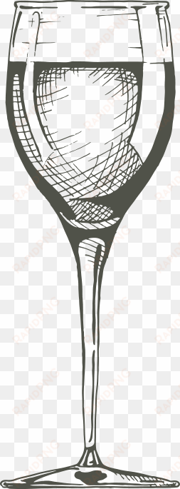white wine glass - wine glass drawing transparent
