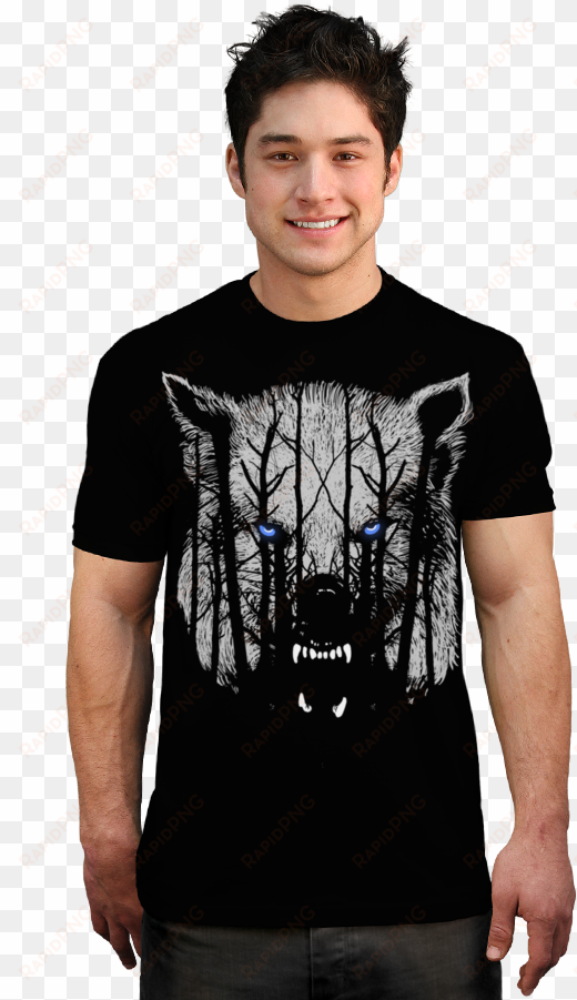 white wolf t-shirt by expo from design by humans - techno shirt designs