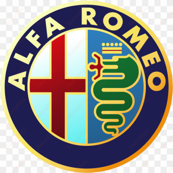 who else sees a giant reptilian snake eating a man - alfa romeo car logo