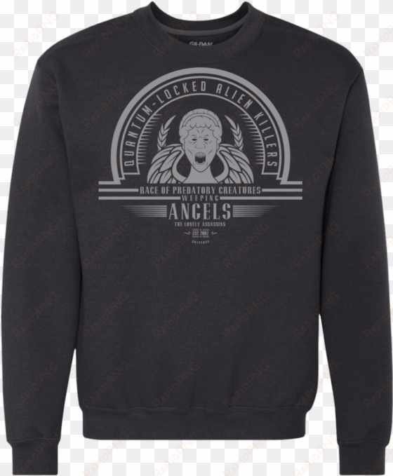 who villains weeping angels premium crewneck sweatshirt - doctor who tardis 10th time lord vashta nerada river