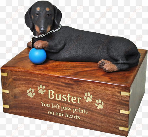 wholesale dachshund dog figurine wood urn engraved - dachshund