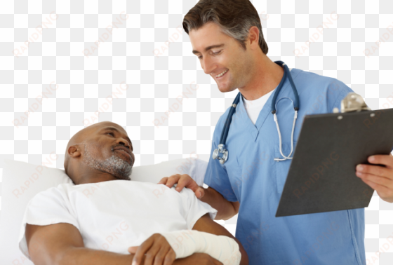 why book with us - doctor with patient png