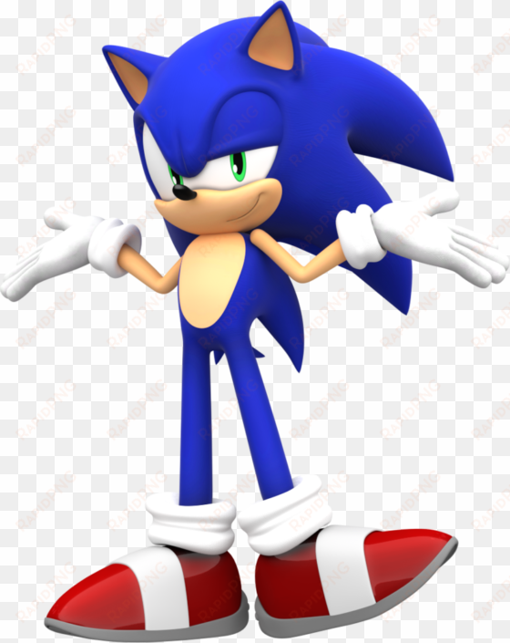 why you do this stupid little bleh belh *tips over - smug sonic the hedgehog
