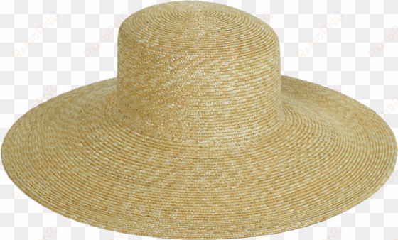 wide brim flat top hat in natural straw - straw hat transparent